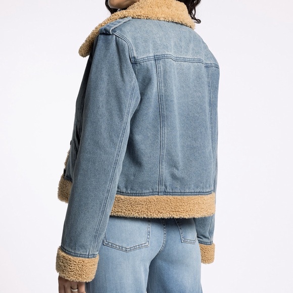 New with tags. Sherpa lined denim jacket. Thread and Supply. Henrietta - Picture 4 of 4